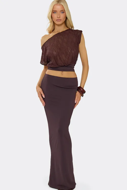 Slinky Low Rise Maxi Skirt - EGO