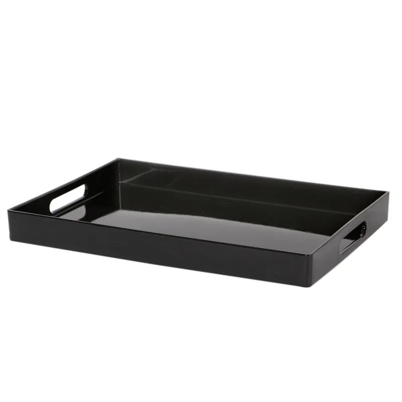 6x Rectangle Serving Trays - 34.5 x 25cm - Melamine Serving Tray