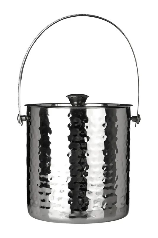 Hammered Effect Stainless Steel Ice Bucket - Orsina