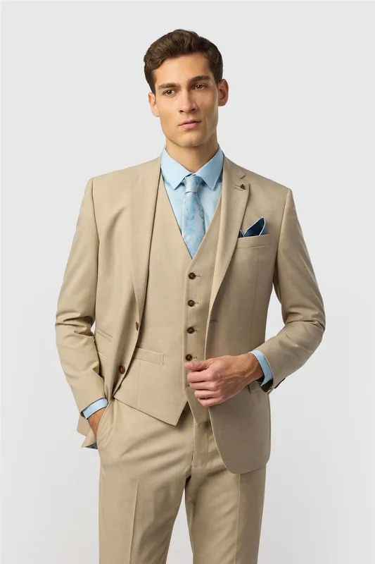Single Breasted Two Button Slim Fit Suit Jacket - Antique Rogue