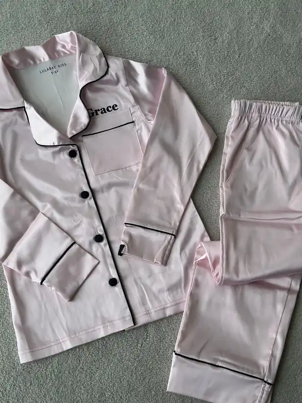 Personalised Satin Long Pyjamas - Lulabay