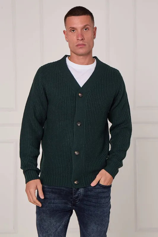 Button-Up Knitted Cardigan