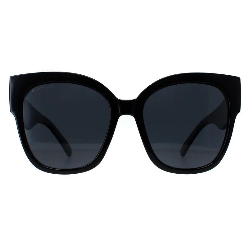 Square Shiny Black Smoke Polarized MP73A Sunglasses - montana