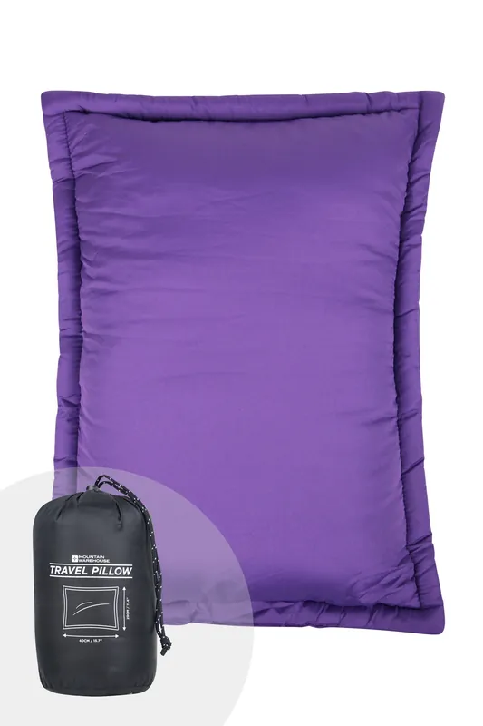 Lightweight Compact Durable Soft Padded 40x29cm Travel Pillow - Mountain Warehouse