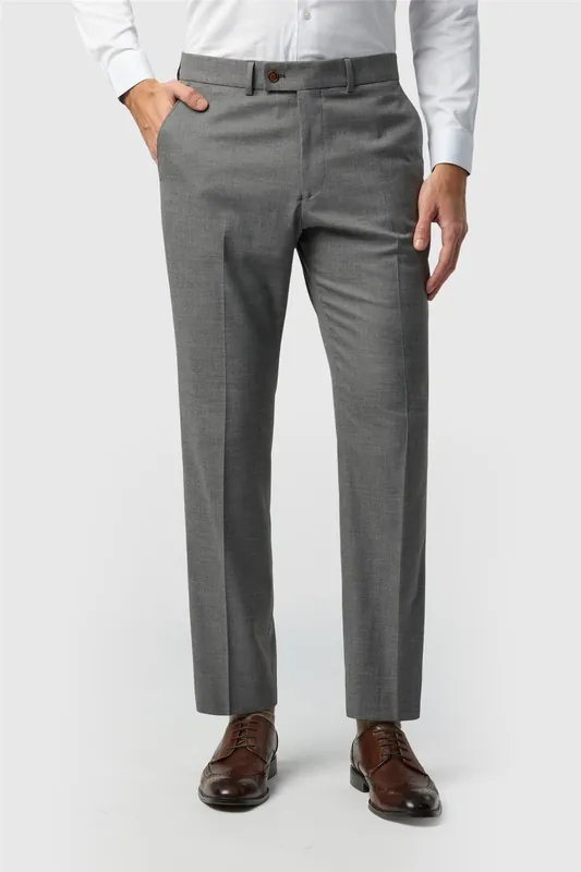 Flat Fronted Regular Suit Trousers - Antique Rogue