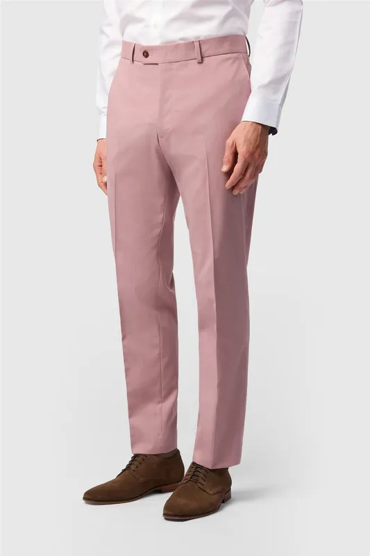 Flat Fronted Slim Fit Suit Trousers - Antique Rogue