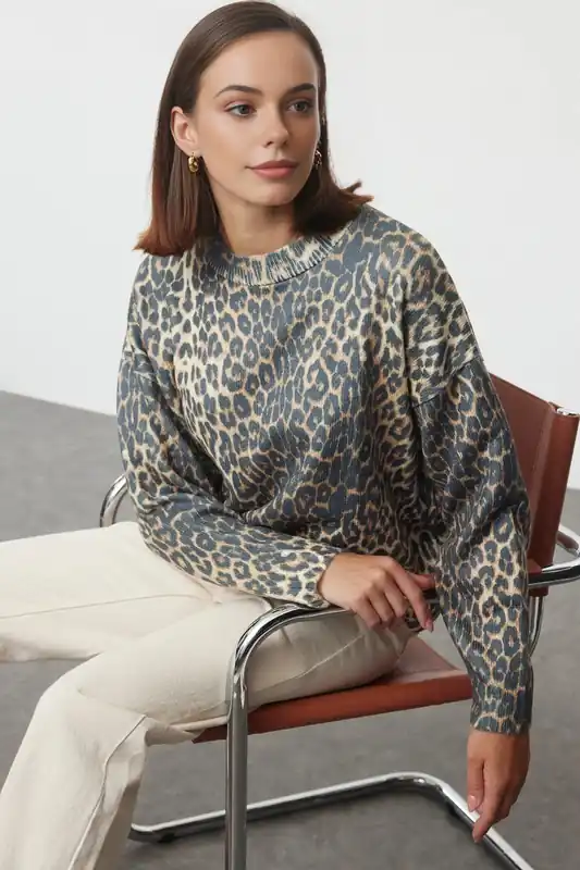 Leopard Print Soft Knit Jumper - WOVCOR