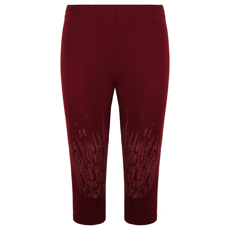 Combat Burgundy Cropped Leggings - Gymshark