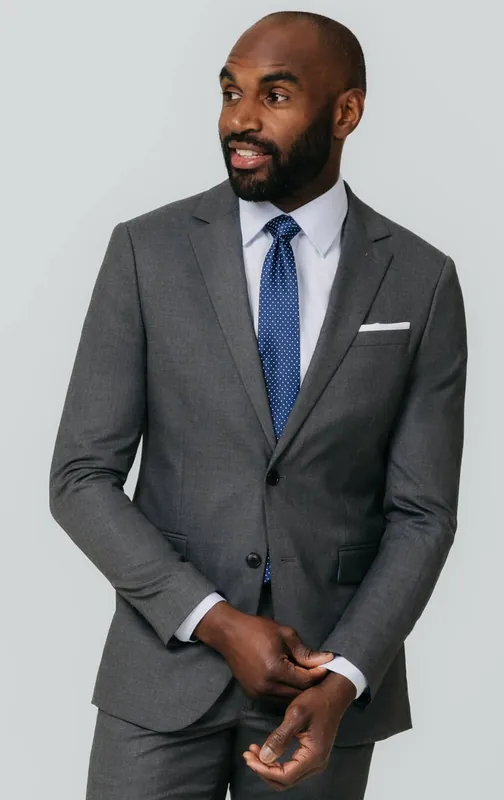 Grey Slim Fit 2 Piece Suit - Dobell