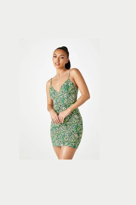 Fern Ditsy Floral Mini Slip - Urban Bliss