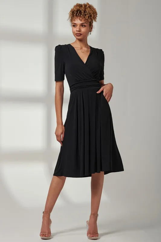 Bianca Half Sleeve Jersey Midi Dress - Jolie Moi