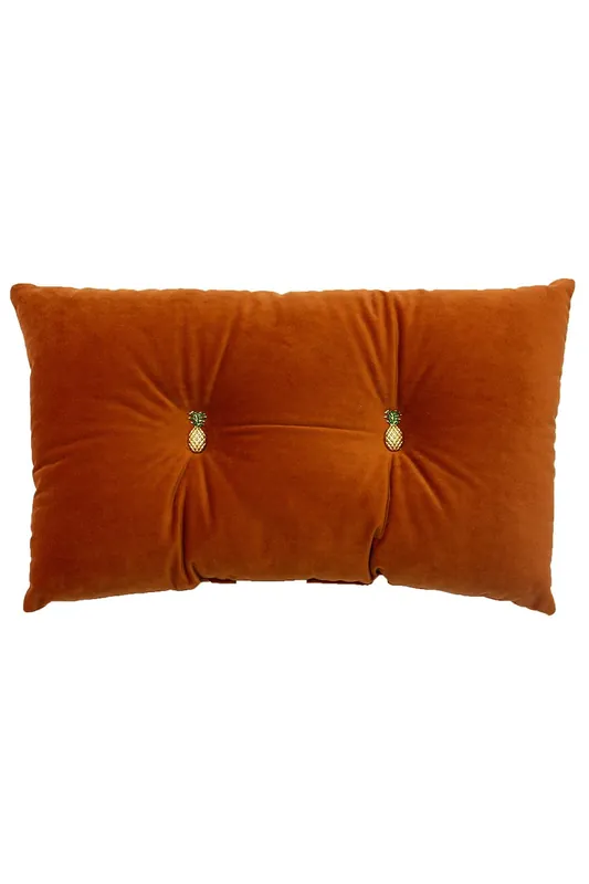 Pineapple Jewelled Velvet Cushion - Paoletti