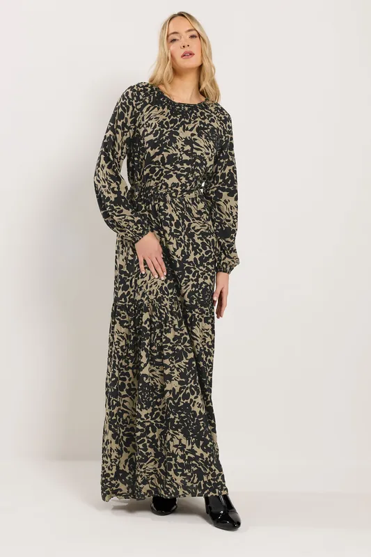 Tall Abstract Tie Waist Maxi Dress - Long Tall Sally