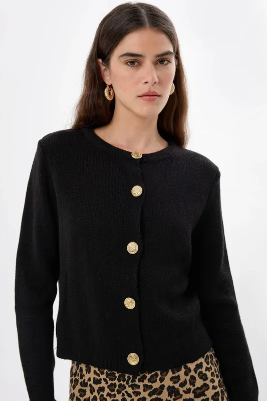 Buttoned Knit Cardigan - Hiccup