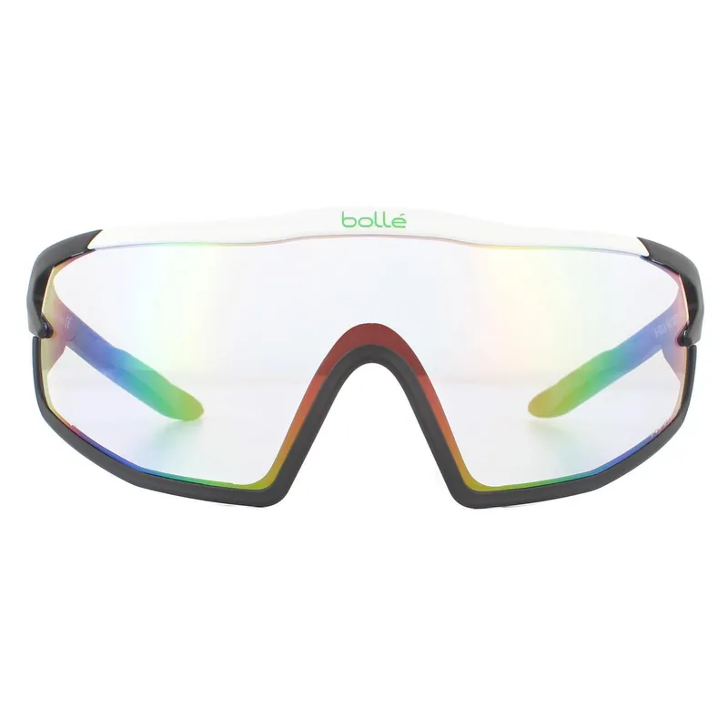 Matte White Phantom Clear Green Photochromic B-Rock Pro Sunglasses