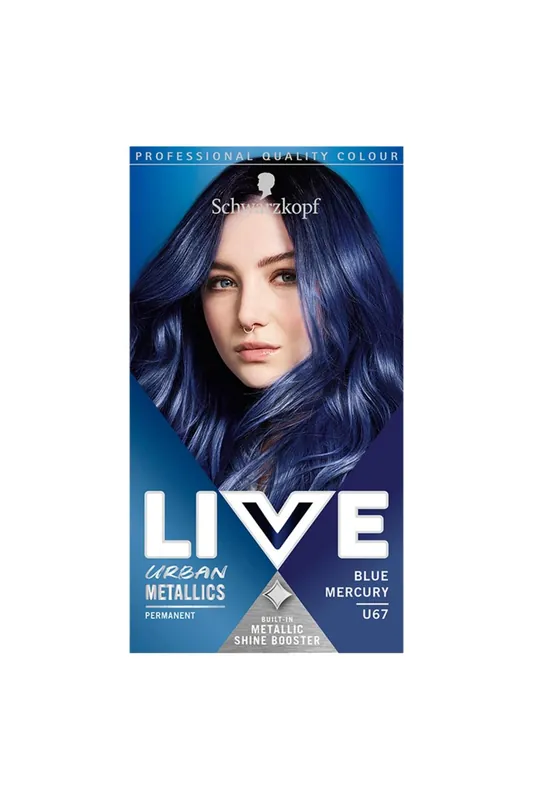 Live Intense Colour 'Hair Dye' U67 Blue Mercury - Schwarzkopf