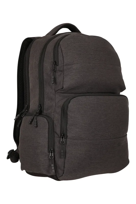 'Commuter' 30L Laptop and Bottle Pockets Block RFID Readers Backpack - Mountain Warehouse