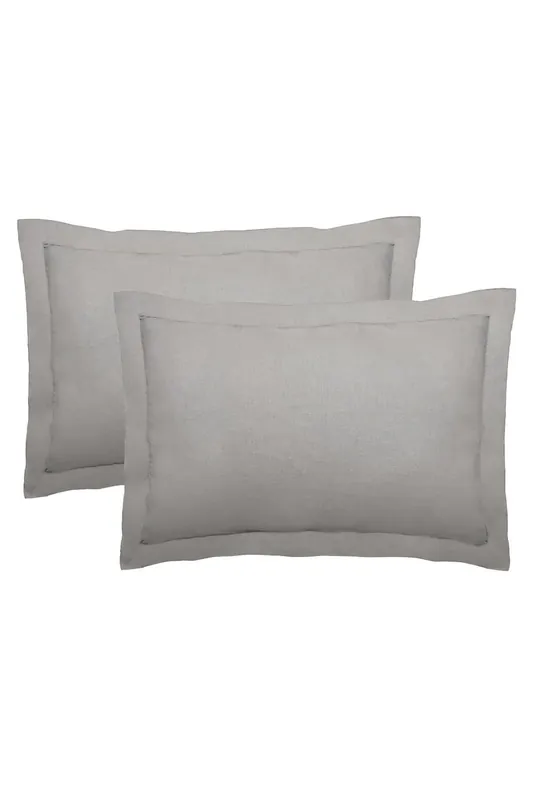 2 x Soft Plain Cotton Oxford Edge Pillowcases UK - OHS