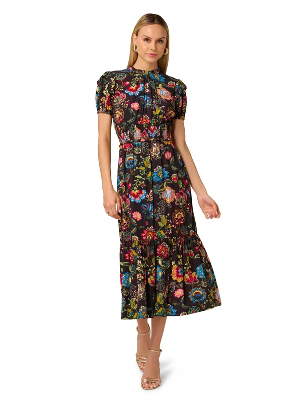 Printed Midi Dress - Adrianna Papell