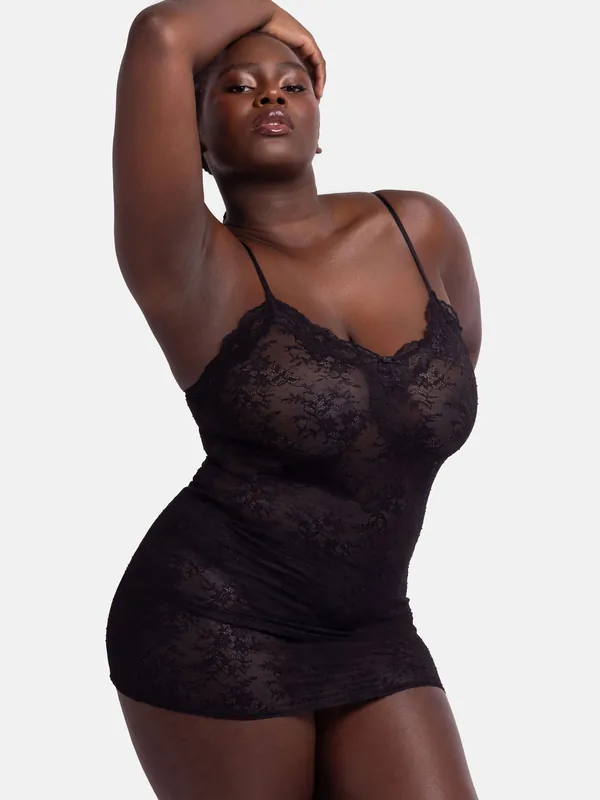Origins Night Dress Black - Dorina