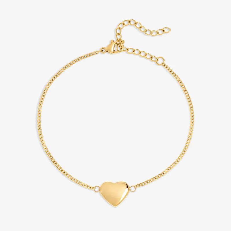Gold Plated Waterproof Mini Heart Bracelet - Jon Richard
