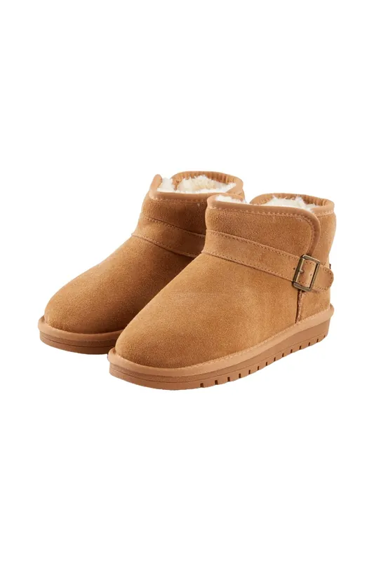 Warm Faux Fur Lined Ankle Boots Indoor Outdoor House Shoes - MODISHION