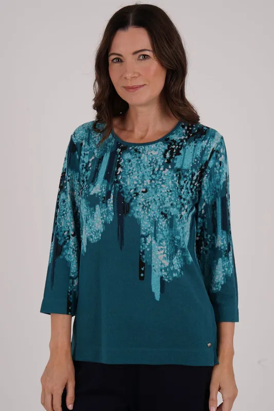 Splash Border Print Top - Tigi