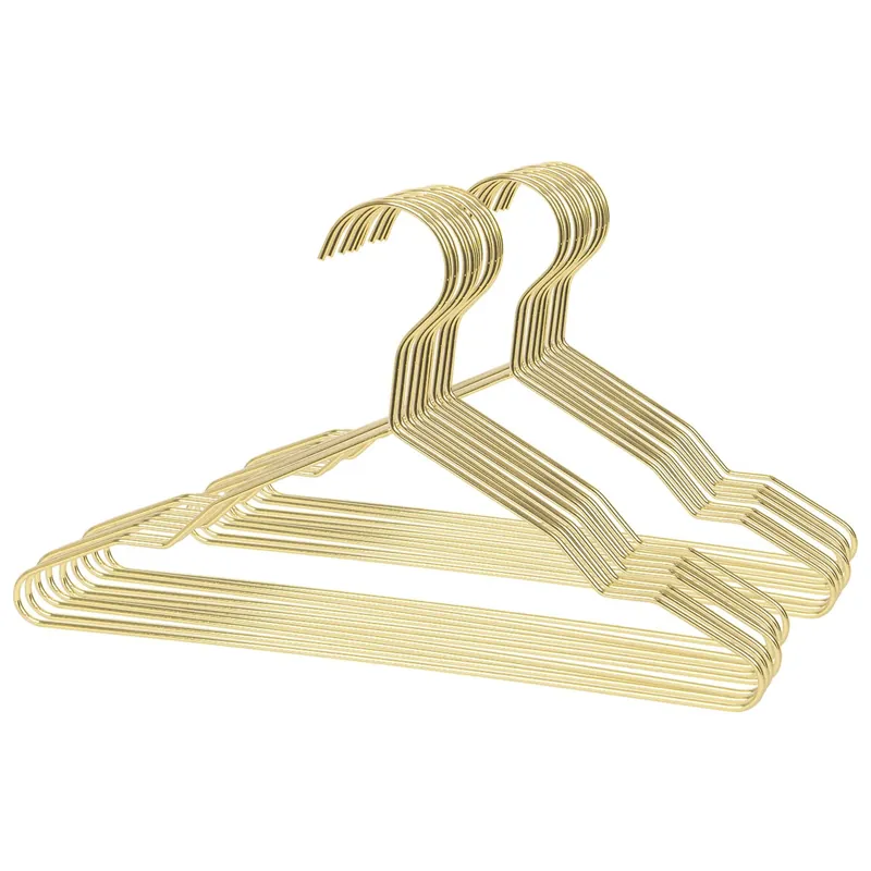 20x Metal Coat Hangers - Gold Children's Wire Clothes Hangers