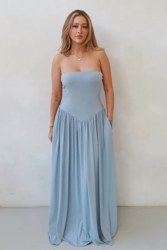 Sofie Strapless Fitted Maxi Dress - Hiccup