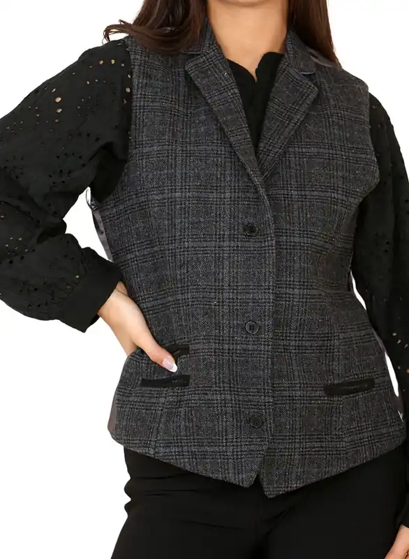 Tweed Check Waistcoat - TruClothing