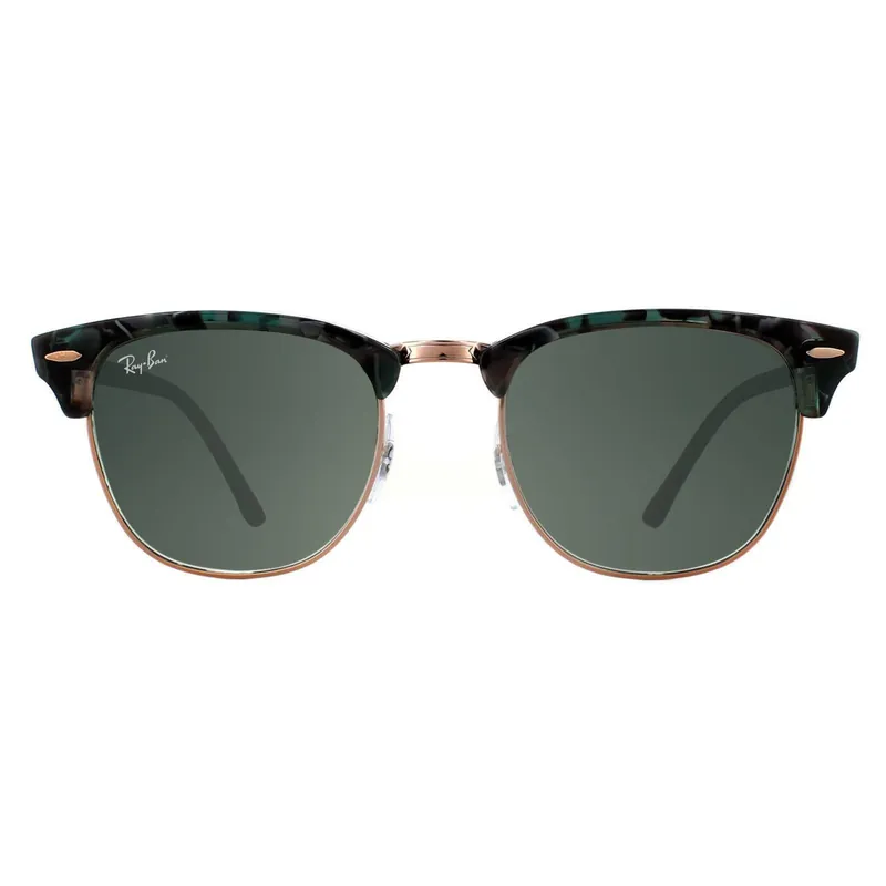 Round Spotted Grey Green Dark Grey Gradient Sunglasses - Ray-Ban