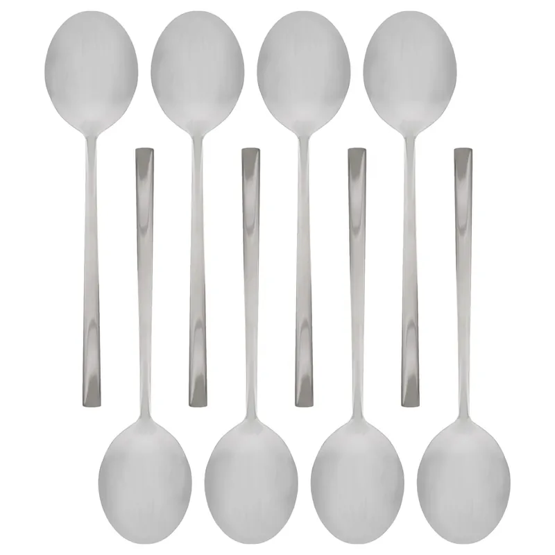Stainless Steel Dessert Spoons - 20cm - Pack of 8