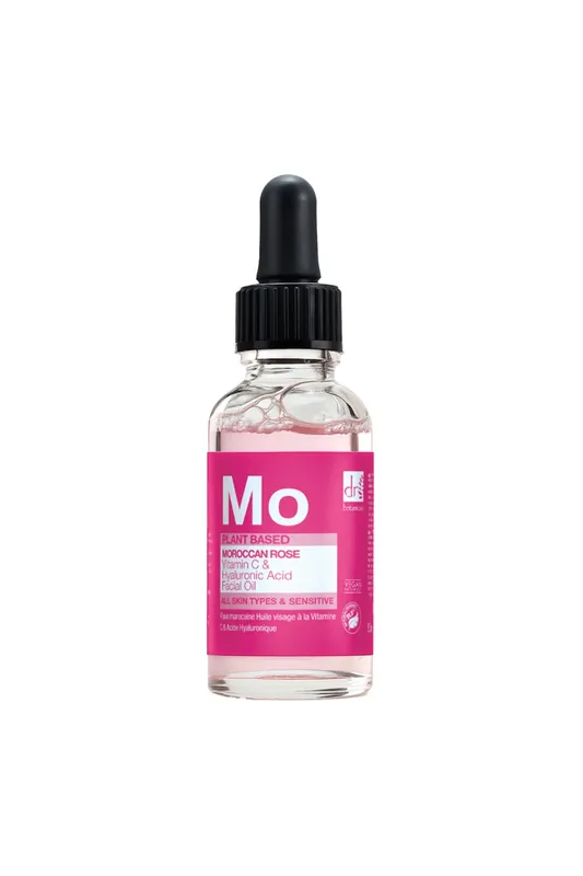Moroccan Rose Anti-Ageing Facial Oil with Hyaluronic Acid & Vitamin C 30ml for Plumping and Moisturising