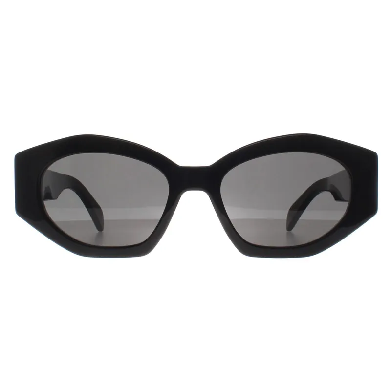Cat Eye Shiny Black Smoke Grey Triomphe CL40238U - Celine
