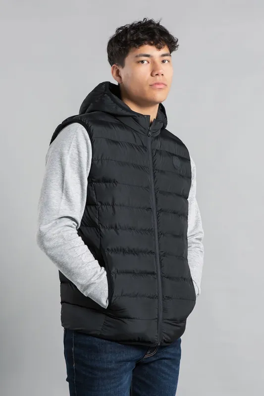Padded Hooded Gilet with Full Zip - Tokyo Laundry