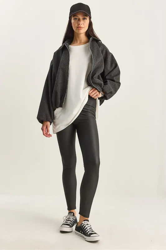 Faux Leather Legging - Bianco Lucci