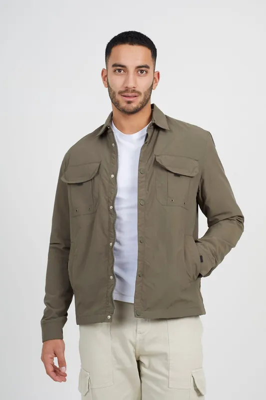 Lightweight Patch Pocket Shacket - Brave Soul
