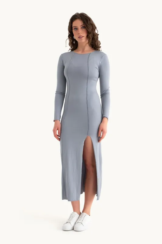 Round Neck Maxi Basic Dress - Hiccup