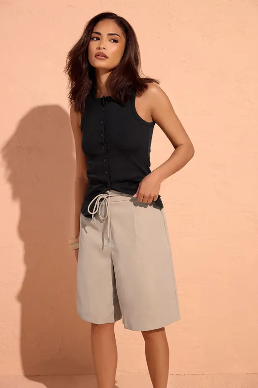 Petite Drawstring Jorts - PixieGirl