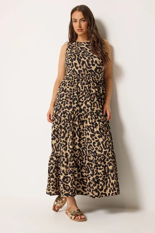 Leopard Tiered Maxi Dress - Yours