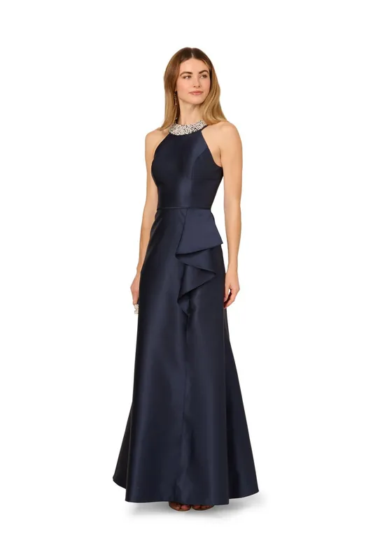 Embellished Mikado Gown - Adrianna Papell