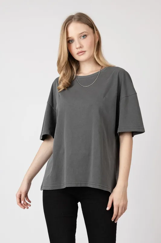 Acid washed Crew Neck T-shirt