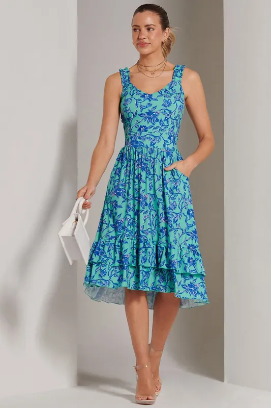 Gabriel Tiered Sleeveless Jersey Dress - Jolie Moi
