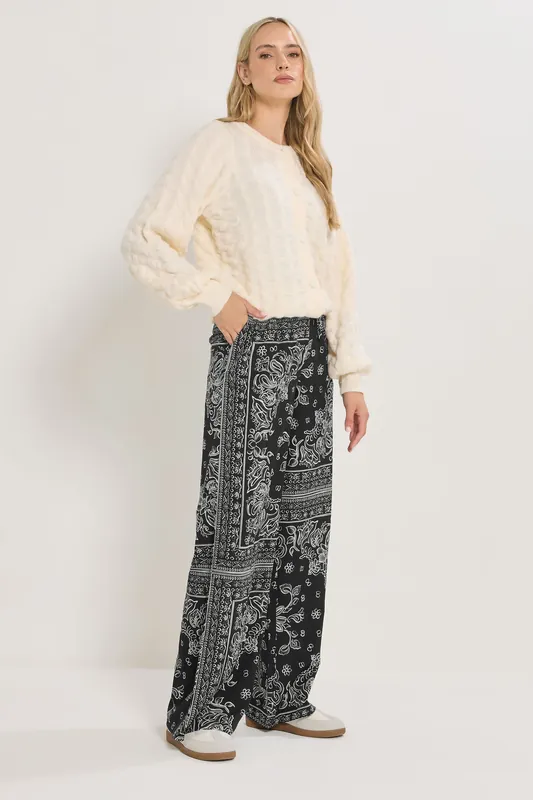 Tall Paisley Wide Leg Trousers - Long Tall Sally