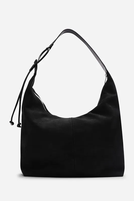 'Elysia' Slouchy Suede Shoulder Bag - Where's That From