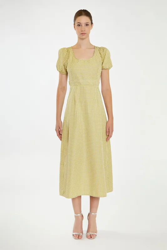 Cut-Out Back Midi Dress