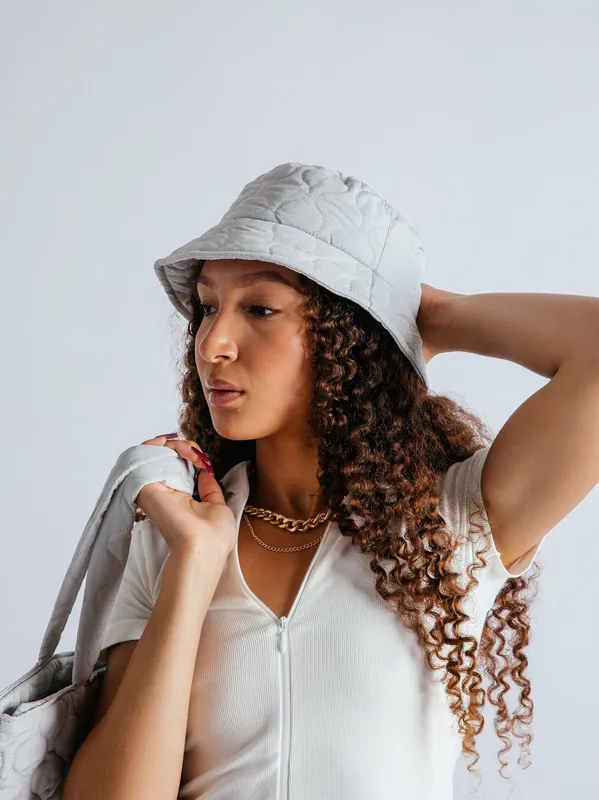 Quilted Nylon Bucket Hat - SVNX
