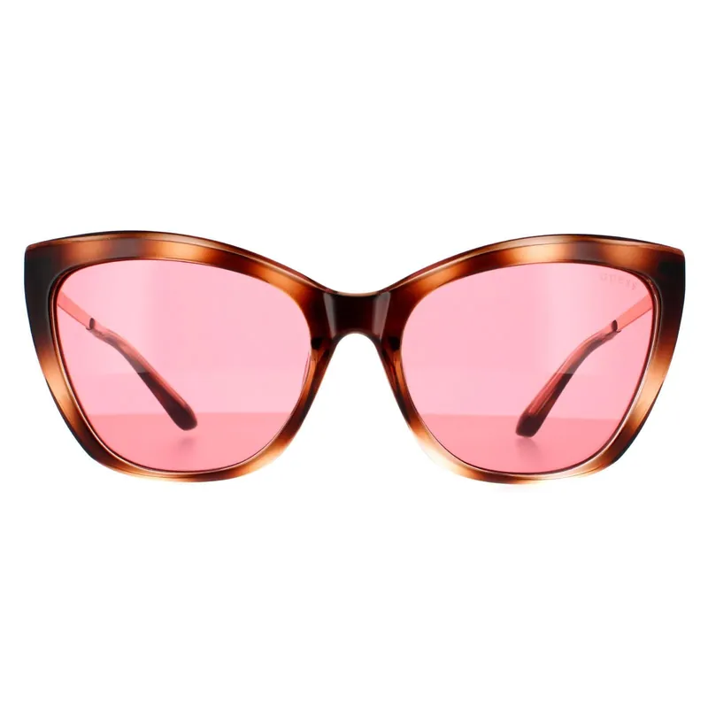 Cat Eye Havana Burgundy Sunglasses - Guess