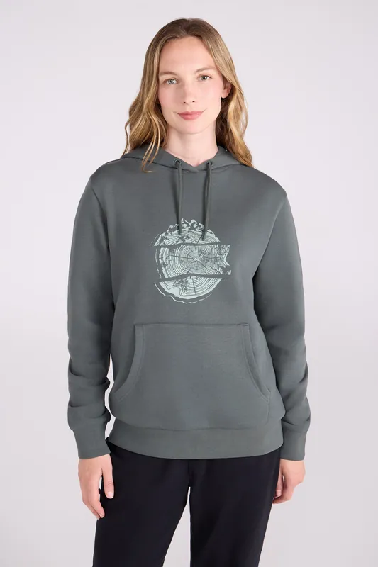 Mountain Ring' Printed Lightweight Comfortable Regular Fit Hoodie - Mountain Warehouse