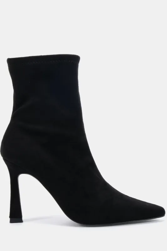 Kiss Point Toe Stiletto Stretch Ankle Boot - Novo